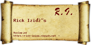 Rick Iziás névjegykártya